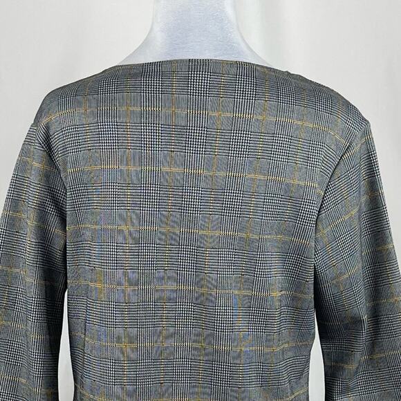 Bryn Walker Black Yellow Plaid IRYS Academia OfficeCore Dress NWT Size M - Picture 6 of 13